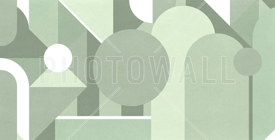 PHOTOWALL / Stylish Geometric Pattern - Mint Green (e94880)