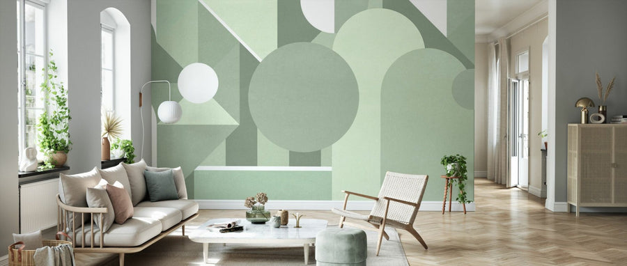 PHOTOWALL / Stylish Geometric Pattern - Mint Green (e94880)
