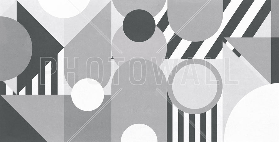 PHOTOWALL / Modern Geometric Abstract - BW (e94885)
