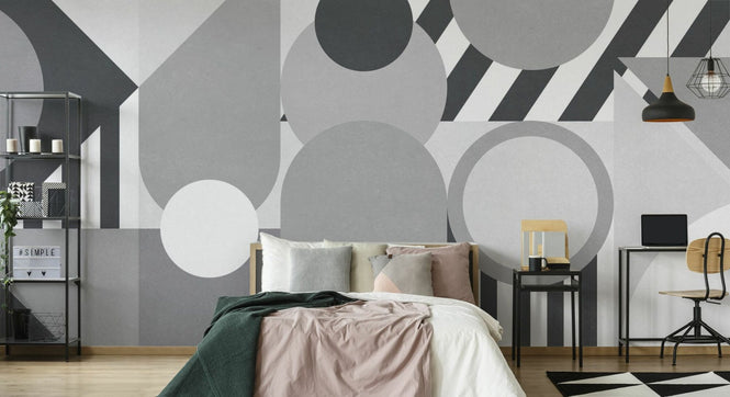 PHOTOWALL / Modern Geometric Abstract - BW (e94885)