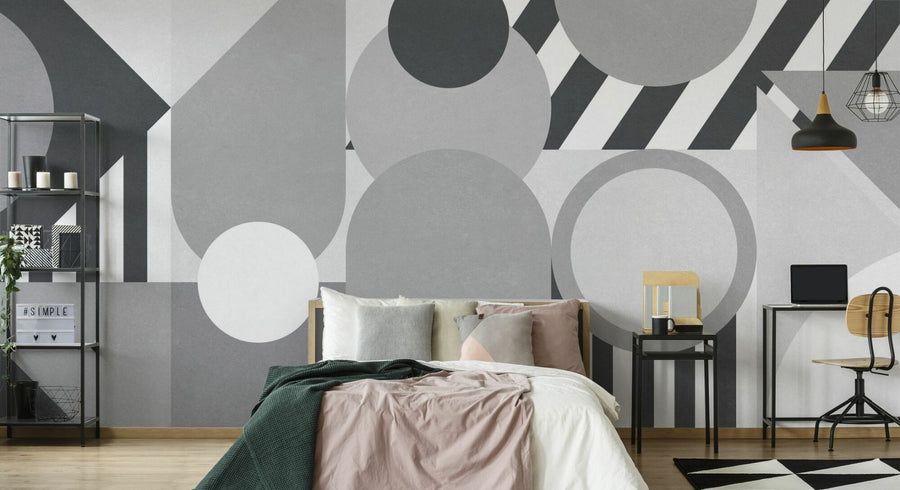 PHOTOWALL / Modern Geometric Abstract - BW (e94885)