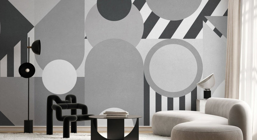 PHOTOWALL / Modern Geometric Abstract - BW (e94885)