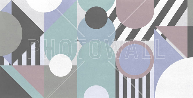 PHOTOWALL / Modern Geometric Abstract - Blue Green (e94886)