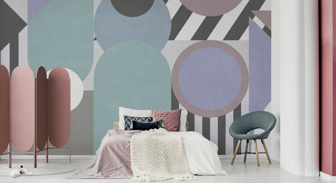 PHOTOWALL / Modern Geometric Abstract - Blue Green (e94886)