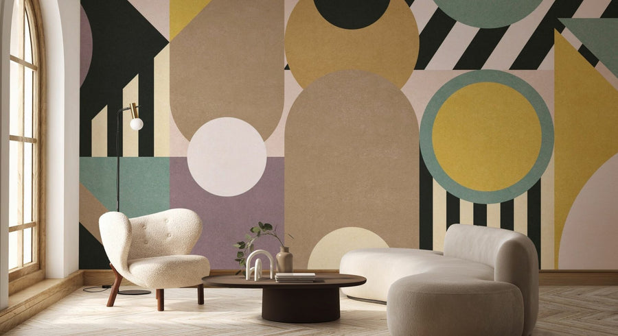 PHOTOWALL / Modern Geometric Abstract - Brown (e94887)