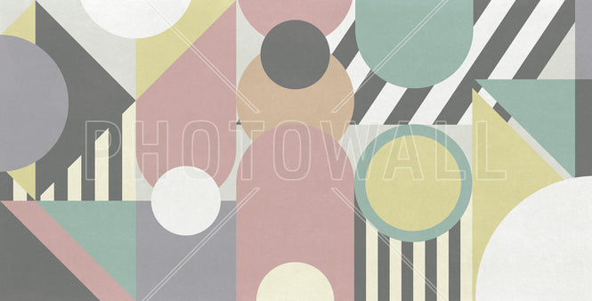 PHOTOWALL / Modern Geometric Abstract - Pink (e94888)