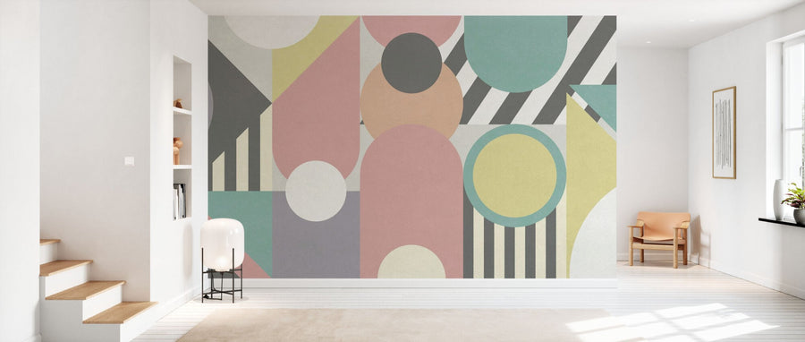 PHOTOWALL / Modern Geometric Abstract - Pink (e94888)