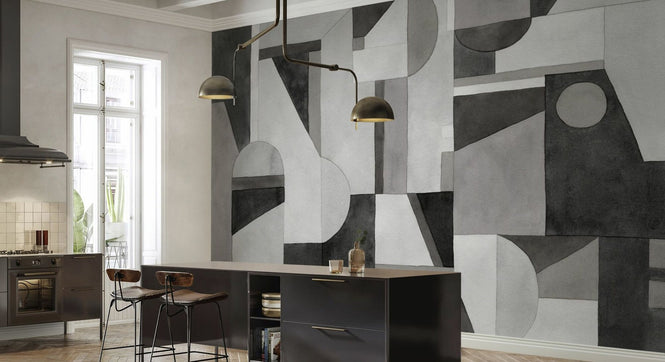 PHOTOWALL / Illustration of Geometric Pattern - BW (e94889)