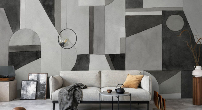 PHOTOWALL / Illustration of Geometric Pattern - BW (e94889)