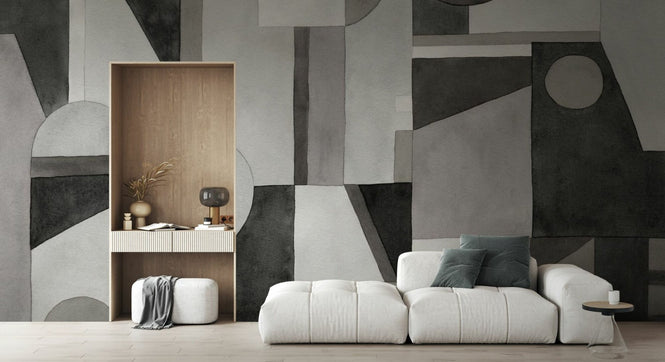 PHOTOWALL / Illustration of Geometric Pattern - BW (e94889)