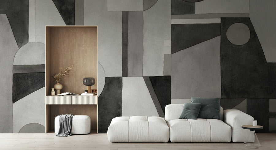 PHOTOWALL / Illustration of Geometric Pattern - BW (e94889)