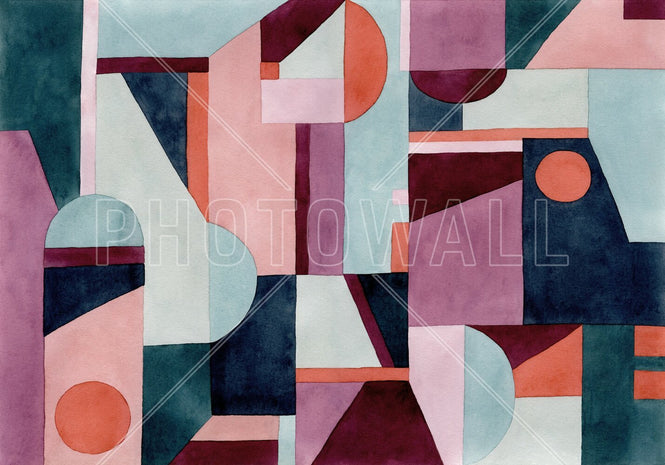 PHOTOWALL / Illustration of Geometric Pattern - Multicolor (e94890)