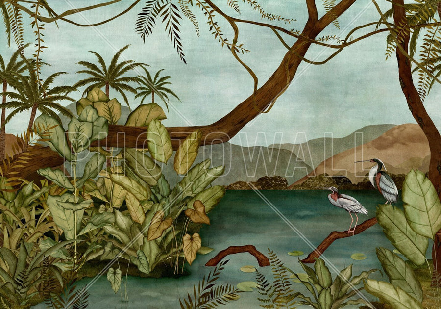 PHOTOWALL / Tropical Jungle with Birds (e94892)