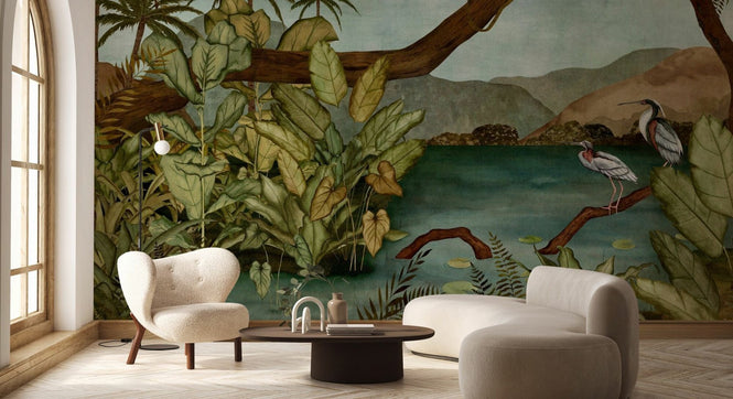 PHOTOWALL / Tropical Jungle with Birds (e94892)