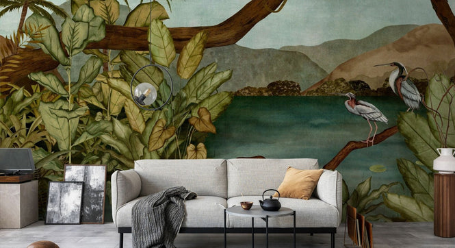 PHOTOWALL / Tropical Jungle with Birds (e94892)