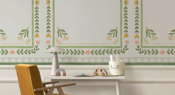 PHOTOWALL / Flower Foliage Frame - White IV (e94899)