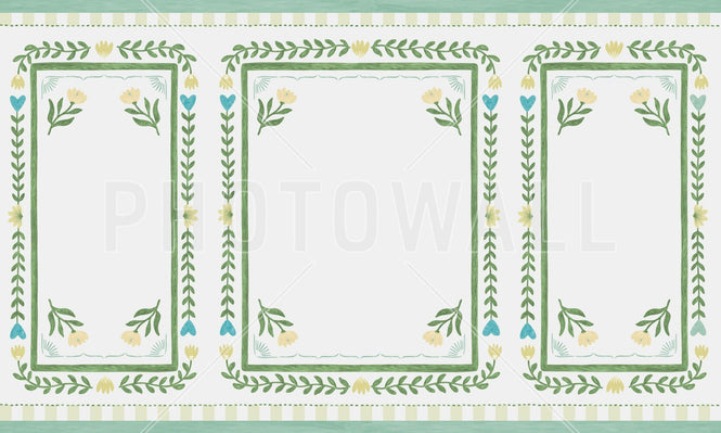 PHOTOWALL / Flower Foliage Frame - White (e94902)