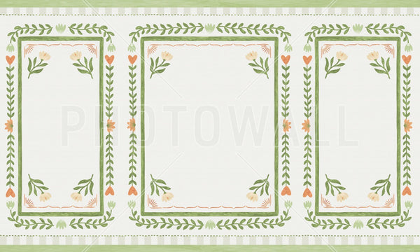 PHOTOWALL / Flower Foliage Frame - White III (e94903) | 輸入