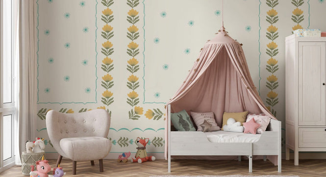 PHOTOWALL / Greek Flower Frame - White (e94905)