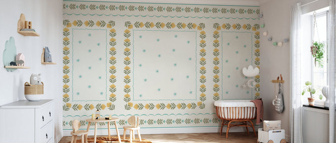 PHOTOWALL / Greek Flower Frame - White (e94905)