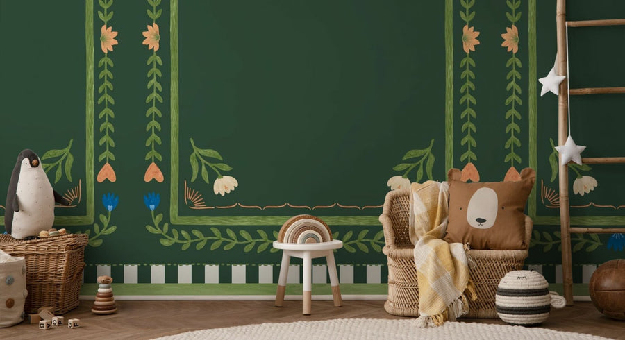 PHOTOWALL / Flower Foliage Frame - Green (e94907)
