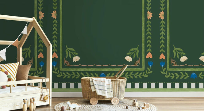 PHOTOWALL / Flower Foliage Frame - Green (e94907)