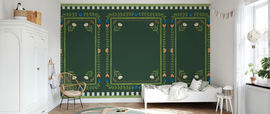 PHOTOWALL / Flower Foliage Frame - Green (e94907)