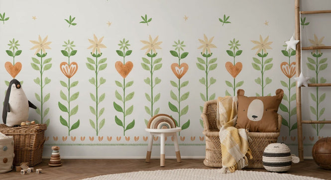 PHOTOWALL / Floral Leaf Frame - White III (e94908)