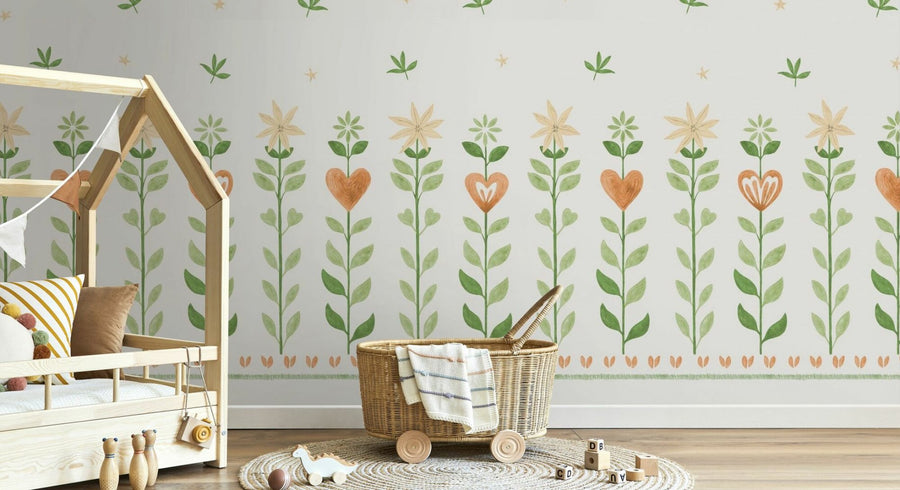 PHOTOWALL / Floral Leaf Frame - White III (e94908)