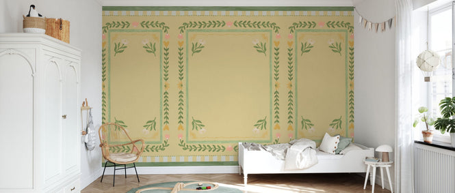 PHOTOWALL / Flower Foliage Frame - Yellow (e94910)
