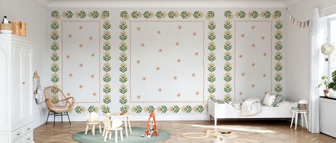 PHOTOWALL / Greek Flower Frame - White III (e94911)