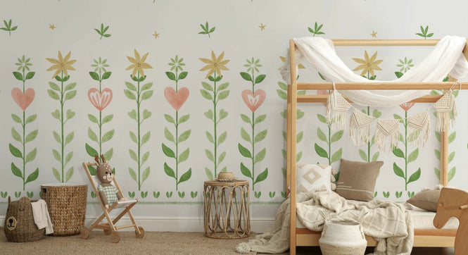PHOTOWALL / Floral Leaf Frame - White IV (e94912)