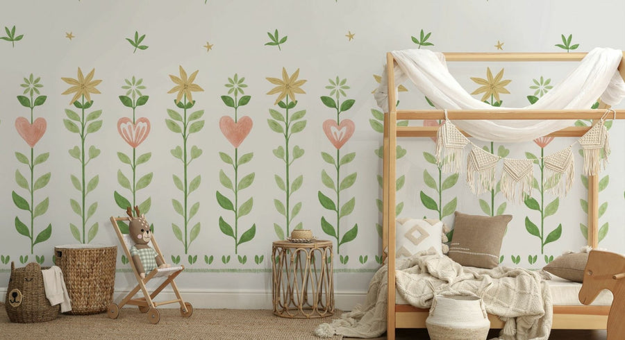 PHOTOWALL / Floral Leaf Frame - White IV (e94912)