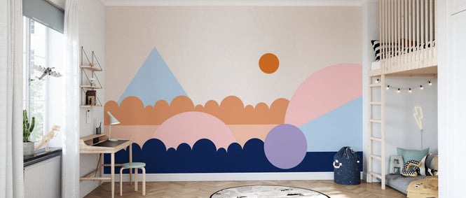 PHOTOWALL / Graphic Shapes - Dark Blue (e94918)