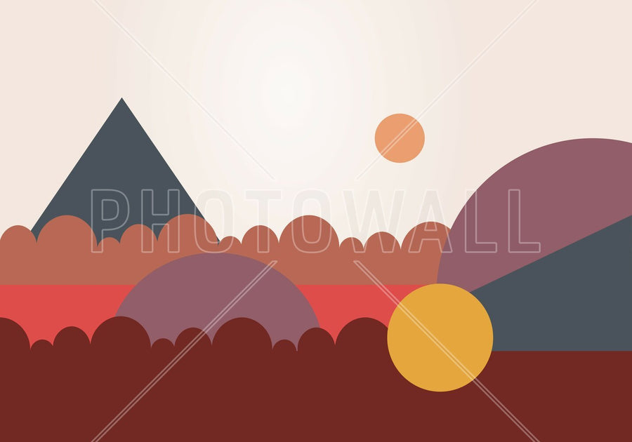 PHOTOWALL / Graphic Shapes - Red (e94921)