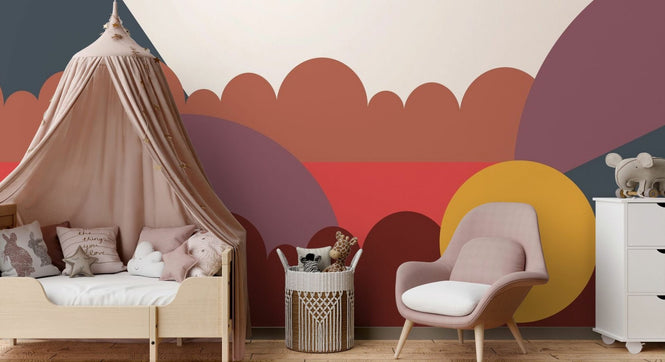 PHOTOWALL / Graphic Shapes - Red (e94921)