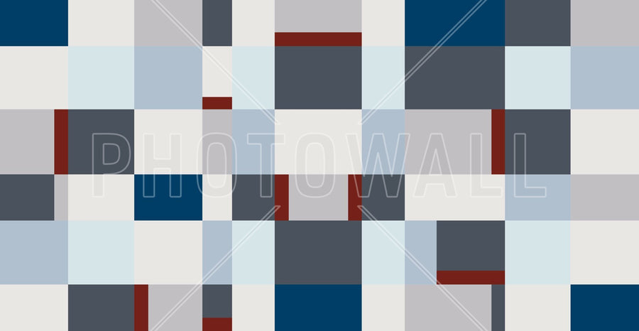 PHOTOWALL / Metro Blocks - Blue (e94925)