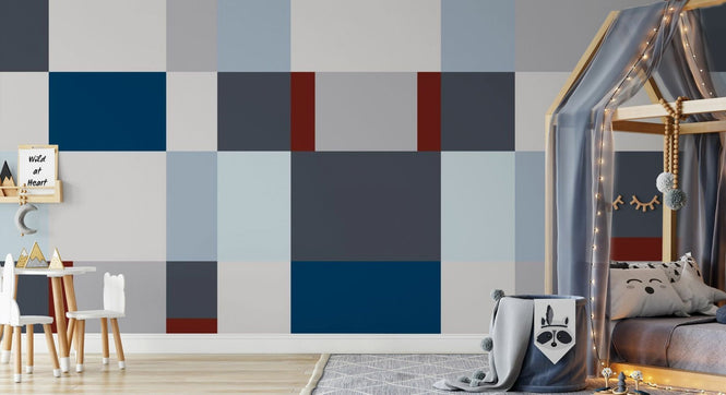 PHOTOWALL / Metro Blocks - Blue (e94925)