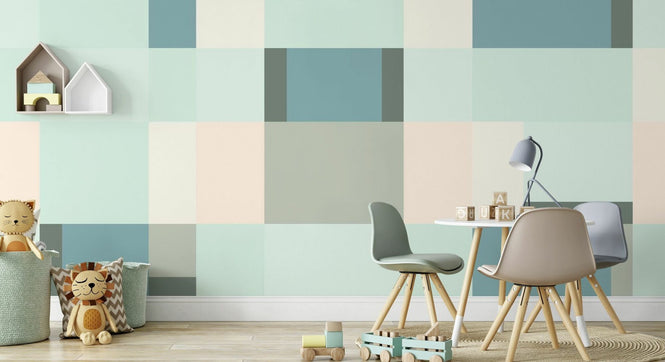 PHOTOWALL / Metro Blocks - Light Green (e94927)
