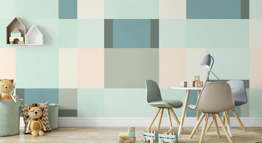 PHOTOWALL / Metro Blocks - Light Green (e94927)