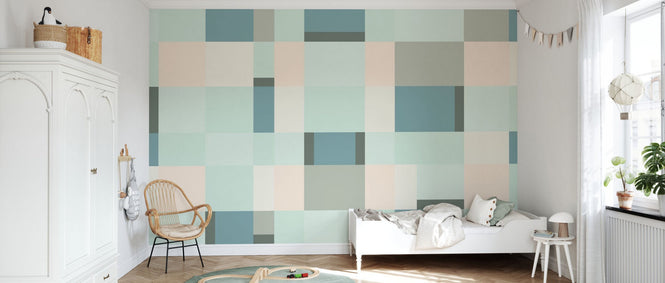 PHOTOWALL / Metro Blocks - Light Green (e94927)