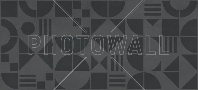 PHOTOWALL / Bauhaus Geo - Black - Large (e94937)