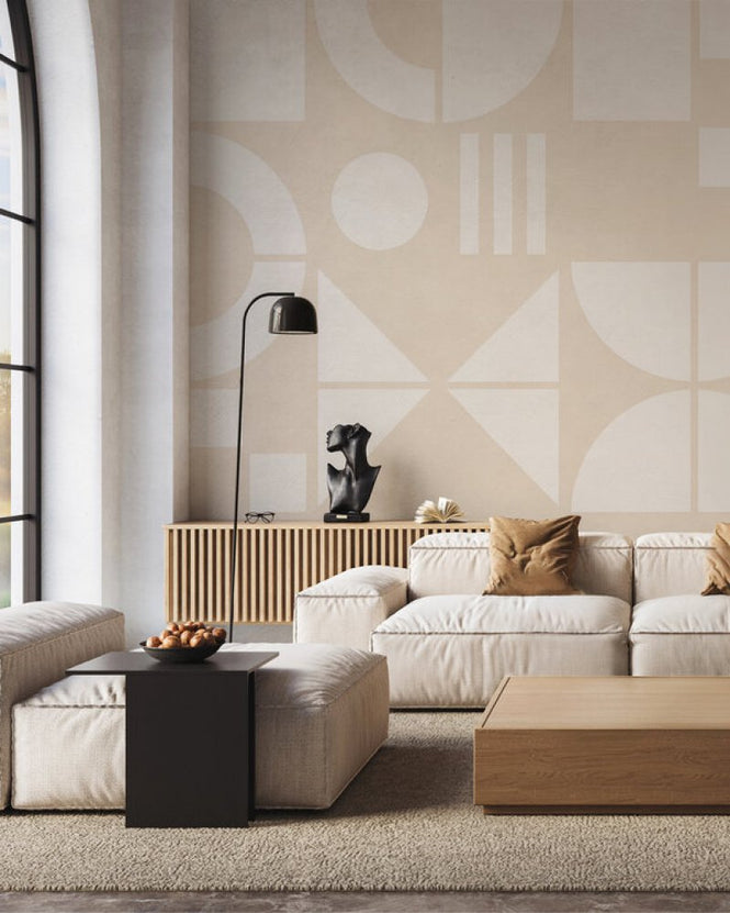 PHOTOWALL / Bauhaus Geo - Peachy Beige - Large (e94944)