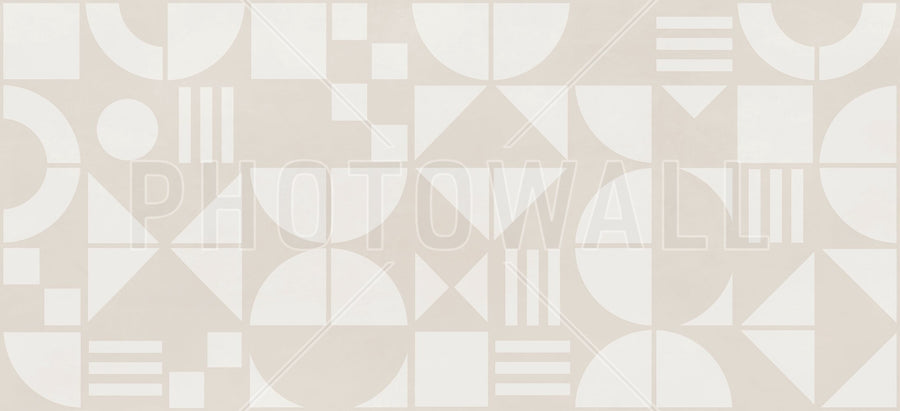 PHOTOWALL / Bauhaus Geo - Beige - Large (e94948)