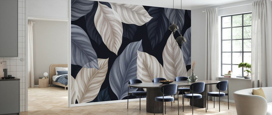 PHOTOWALL / Leaves - Blue (e94952)