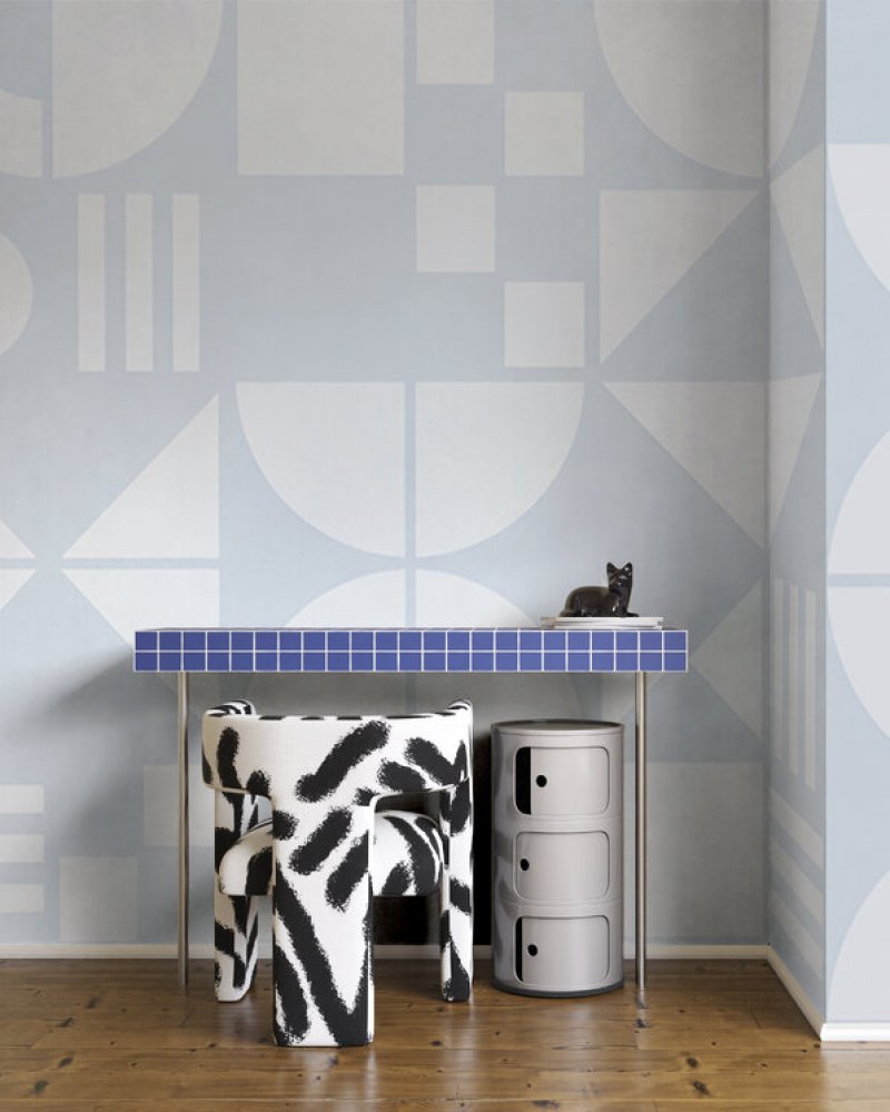 PHOTOWALL / Bauhaus Geo - Blue - Large (e94953)