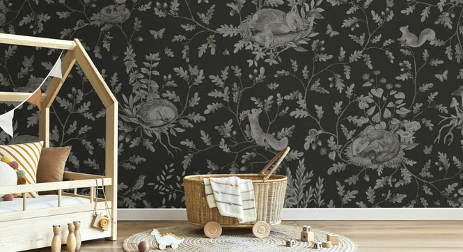 PHOTOWALL / Playful Woods - Monochrome - Black (e94965)