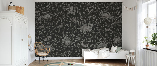 PHOTOWALL / Playful Woods - Monochrome - Black (e94965)