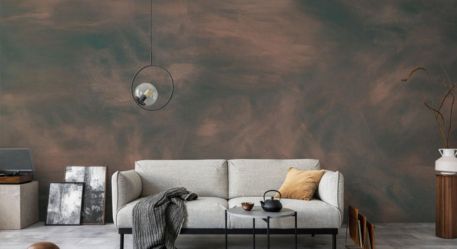 PHOTOWALL / Abstract Watercolor Strokes - Rust (e95070)