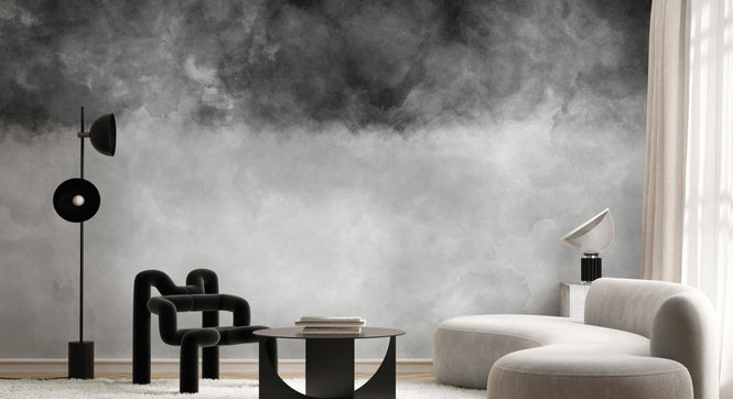 PHOTOWALL / Dual Tone Watercolor - Onyx Silk Fusion (e95071)